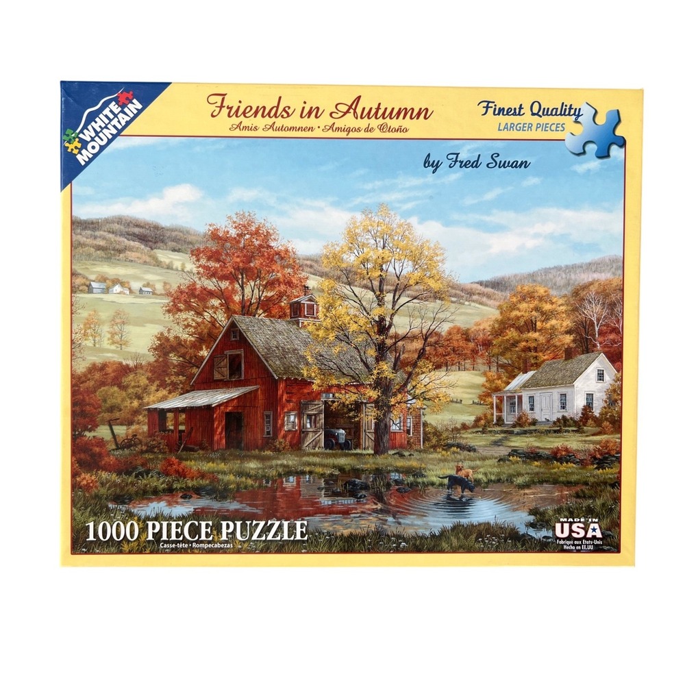 White Mountain Friends in Autumn 1000 Piece Jigsaw Puzzle New England Complete